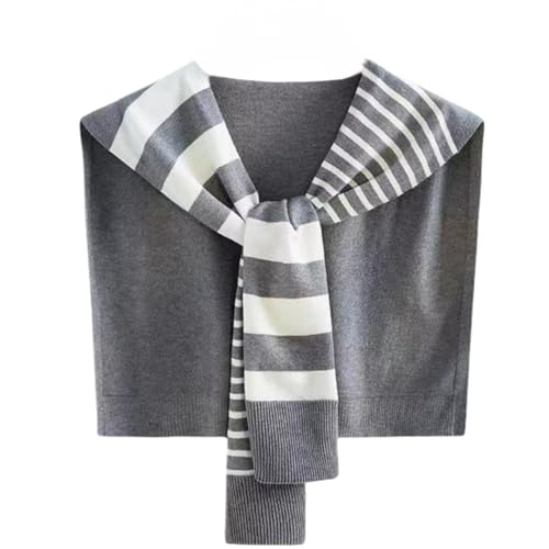 Image of WaJuemy Sweater Shawl Wraps for Women Sweater Knitted Knotted Shawls Travel Casual Scarf Cape Shoulder Tops Fashion Wrap