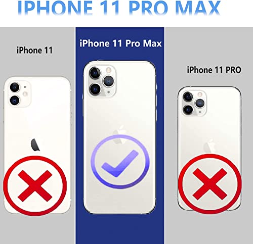 Starshop Iphone 11 Pro Max Cases, With [Tempered Glass Screen Protector Included] Pu Leather Wallet Phone Cover With Pocket Credit Card Slots And Foldable Kickstand Magnet Closure -Dark #TOP1