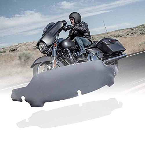 Image of Smoke 4.5 inch Wave Windshield Windscreen Wind Splitter Compatible for 2014-2022 Harley Davidson Touring Electra Glide Street Glide 2015 2016 2017 2018 2019 2020 2021 2022