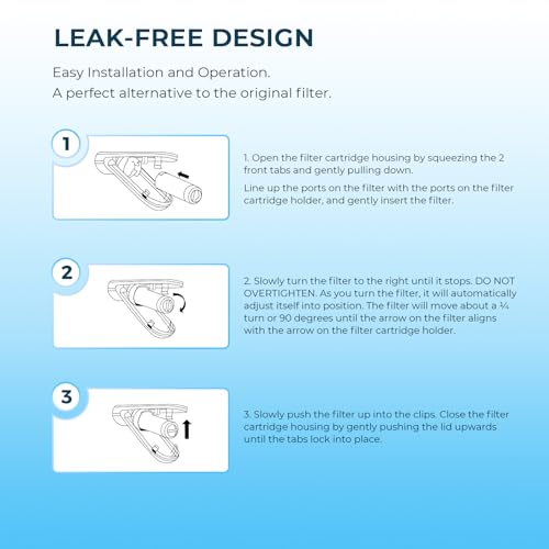 Image of Crystala Filters Water Filter Compatible with XWFE (Built-in CHIP), Replacement for GE XWFE, XWF Refrigerator Water Filter Pack of 2