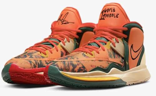 Image of Nike Kyrie Infinity 1 World 1 People DO9614-800 Safety Orange /Gorge Green /Sesame /Black Men's Basketball Shoes