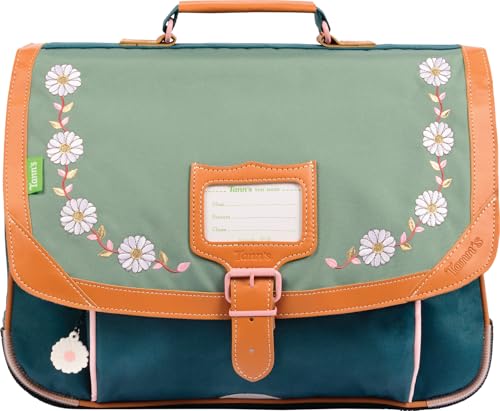 Blumie Shop Lot Cartable 38 cm + Trousse Rectangulaire Assortie + 1 Crayon Fantaisie Bois (Agathe) – vue 3