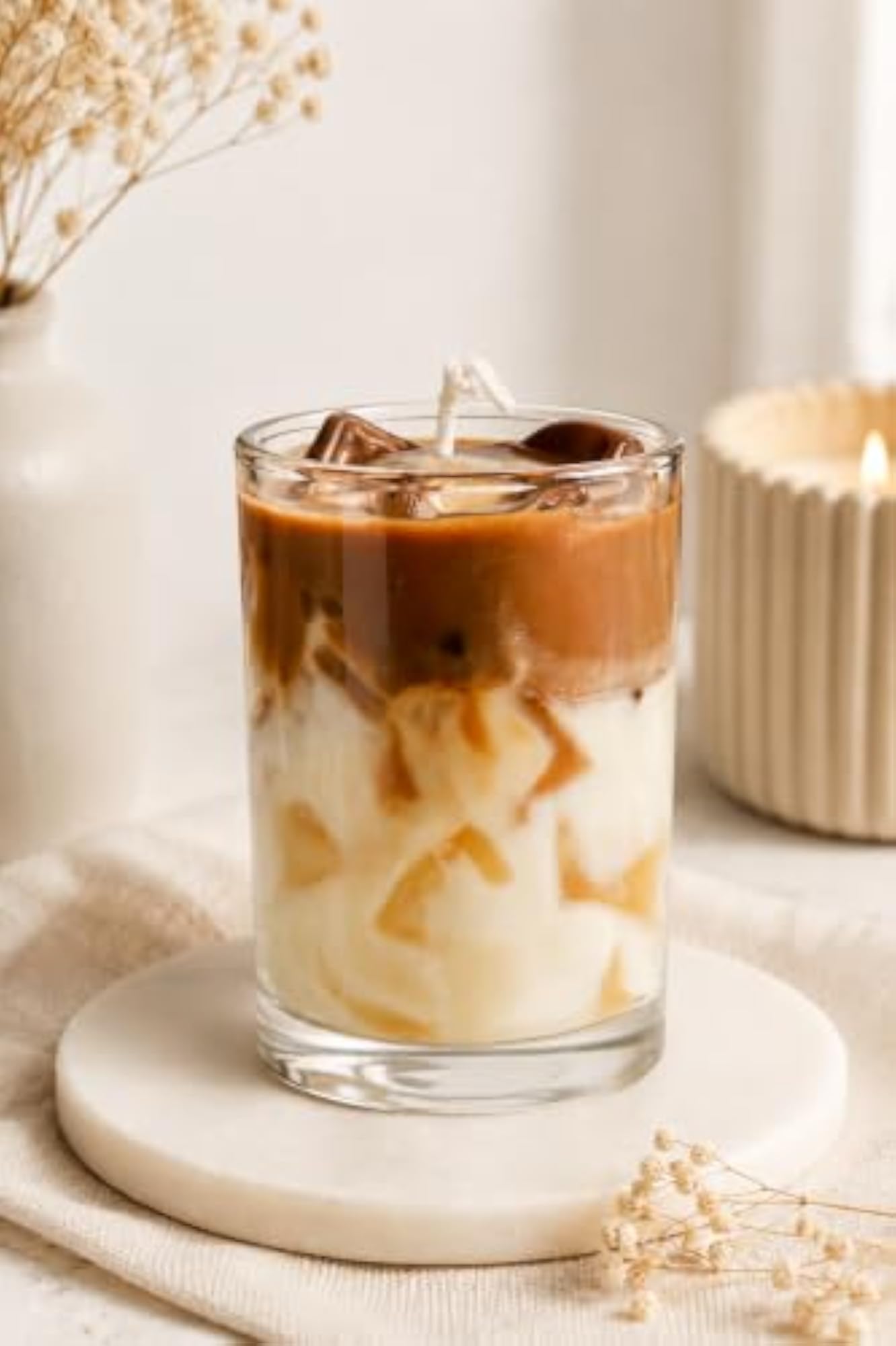 Coffee Latte Candle, Hand-Poured Scented