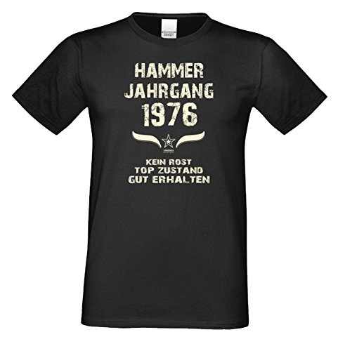 Geschenk für Männer Hammer Jahrgang 1976 Herren Fun T-Shirt zum 46. Geburtstag Farbe: schwarz Gr: XL Cover