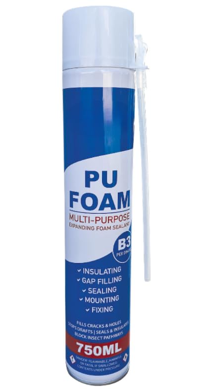 750ml PU Foam Spray – Expanding Polyurethane Insulation Foam for Sealing, Filling, and Bonding. Ideal for Gaps, Cracks, and Joints. Easy Application with Precise Nozzle. Fast Curing!