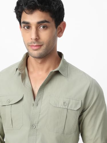 Image of Urbano Fashion Men's Cotton Full Sleeve Regular Fit Casual Solid Shirt