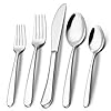 40-Piece Silverware Set, Heavy Duty Stainless Steel Flatware Set for 8, Food-Grade Tableware Cutlery Set, Utensil Sets for Home Restaurant, Mirror Finish, Dishwasher Safe
