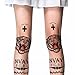 Generic Women's Patterned Tights with Tattoo Designs Fashion Velvet Pantyhose Sheer Stockings (One Size,Tiger Tattoo Nude Tights)