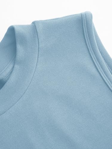 Image of CIDER Womens Tank Tops Sleeveless High Neck Ruched Crop Tops Going Out Casual Basic Ribbed Shirt Summer Fashion Clothing