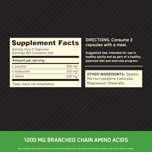 Optimum Nutrition Instantized BCAA Capsules, Keto Friendly Branched Chain Essential Amino Acids, 1000mg, 400 Count - Image 3