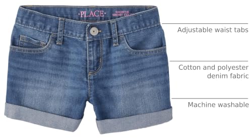 Image of The Children's Place Girls Denim Shortie Shorts