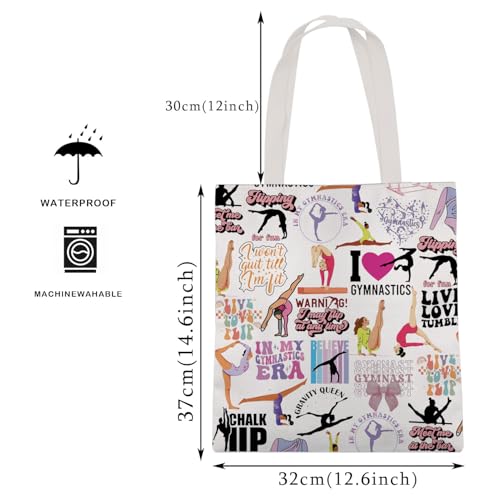 MAOFAED Gymnastic Tote Bag, Gymnast Gift, In My Gymnastics Era, Gymnastics Team Gift2