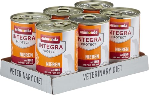 animonda INTEGRA PROTECT Renal mit Rind (6 x 400 g), Hunde Nierenfutter bei chronischer Niereninsuffizienz, eiweißreduziertes Diät Hundefutter, Nassfutter für Hunde ohne Getreide