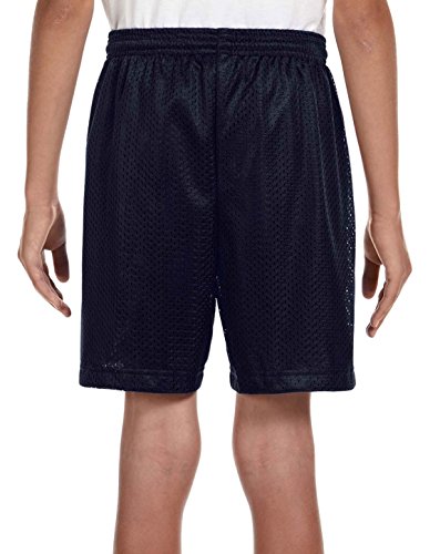 A4 NB5301 Youth Tricot-Lined 6 Mesh Shorts Navy Large4