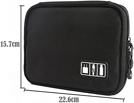 Miniatura 2 de 1 paquete de organizador de cables de electrónica de viaje, estuche de almacenamiento portátil para teléfono móvil, cables de disco duro, cables