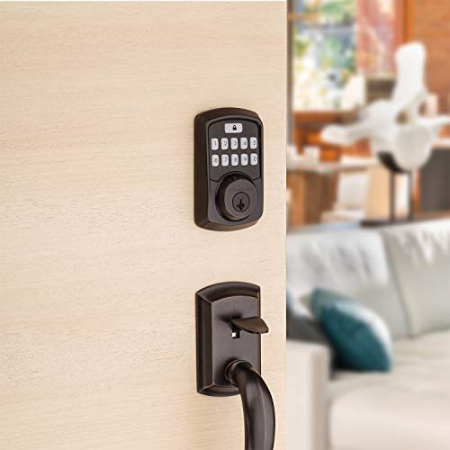 Kwikset 99420-002 Aura Bluetooth Programmable Keypad Door Lock Deadbolt Featuring Smartkey Security, Venetian Bronze #TOP2
