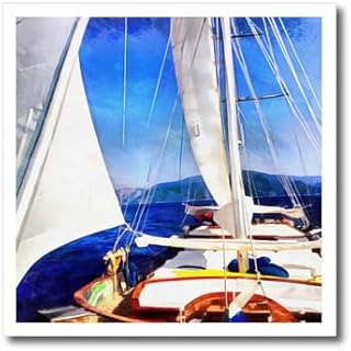 3dRose Land was Created for Boats to Visit Sailing Art - Iron on Heat Transfers (ht-361232-3)