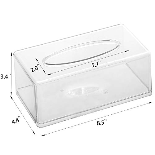 Acrylic Tissue Dispenser Box Cover Holder Clear Rectangle Napkin Organizer For Bathroom, Kitchen And Office Bedroom Storage #TOP1
