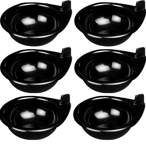 Replacement Egg Poacher Cups, Black Plastic, UK Made, 2/4/6/8 Cup Options (6 Cups)