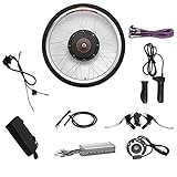 ❥ POTENTE MOTOR DE HUB: 20 ​​"/ 24" / 26 "/ 28" / 29 "/ 700C 48V 1000W superpoder motor de cubo sin engranajes sin escobillas, restringido a 1000W y 50 km / h por defecto como un kit legal para la carretera （El tamaño puede ser seleccionado según tu bicicleta）