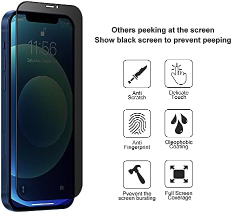 Privacy Anti Spy Screen Protector for iPhone 11 / XR - Genuine Tempered Glass Edition - Screen Guard Cover Compatible with iPhone 11 / XR 6.1 inch