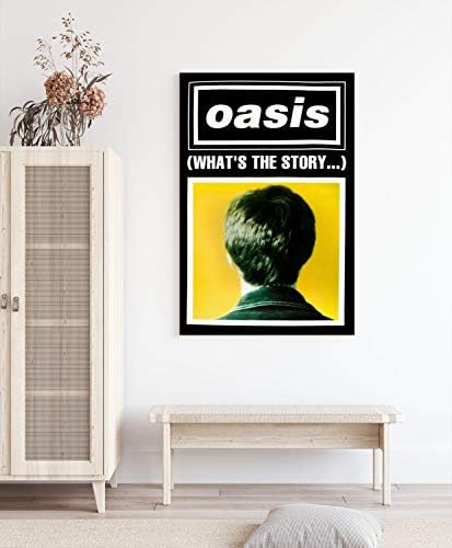 CanvasArtShop OASIS GALLAGHER WHATS THE STORY POSTER CANVAS WALL POP ART PRINT DEEP FRAMED (8in x 12in / 20cm x 30cm)