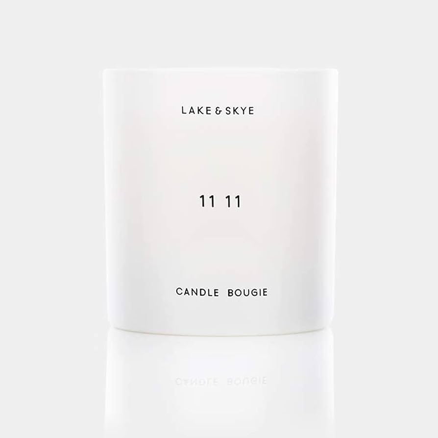 Lake & Skye 11 11 Scented Soy Candle - Lead-Free Cotton Wick (50 Hours of Burn Time) - Sheer & Uplifting Scent