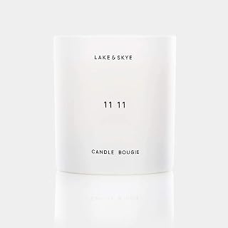 Lake & Skye 11 11 Scented Soy Candle - Lead-Free Cotton Wick (50 Hours of Burn Time) - Sheer & Uplifting Scent