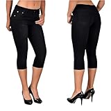 Jeans für Damen, hohe Taille, Skinny-Caprihose, modische...