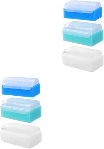 Alasum 6 piezas de cabeza reutilizable de cuna suave para integración de piel en el lado recién nacido, esponja de cepillado para el tiempo y