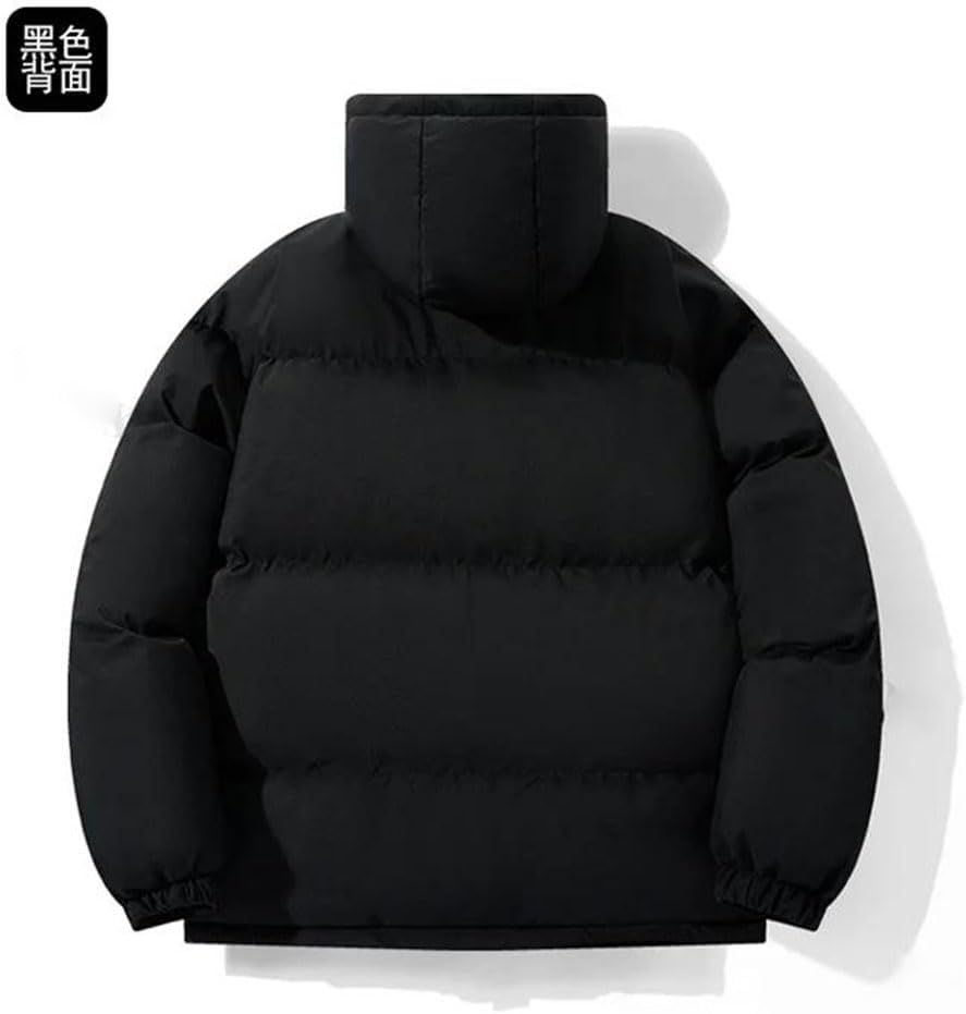 Men's Parka Coat Skiing Hooded Cotton-Padded Jacket Outdoor Thick Padded Snow
