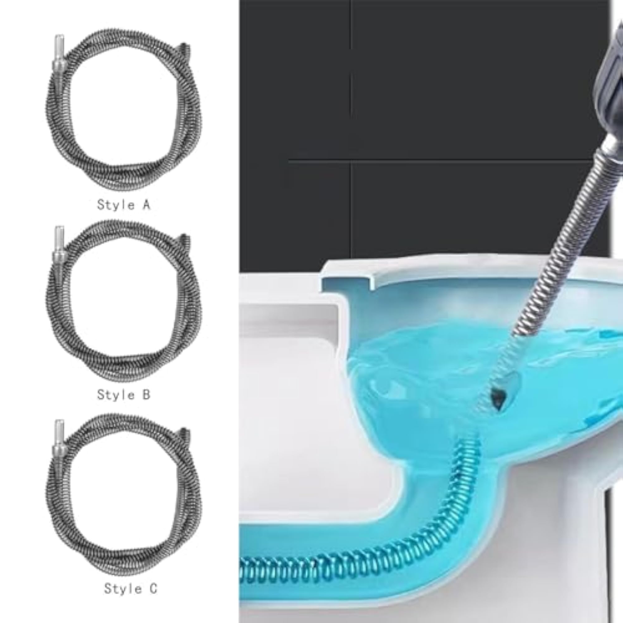 Drain Clog Remover Tool Spring Dredging Tool for Sewer Blockage