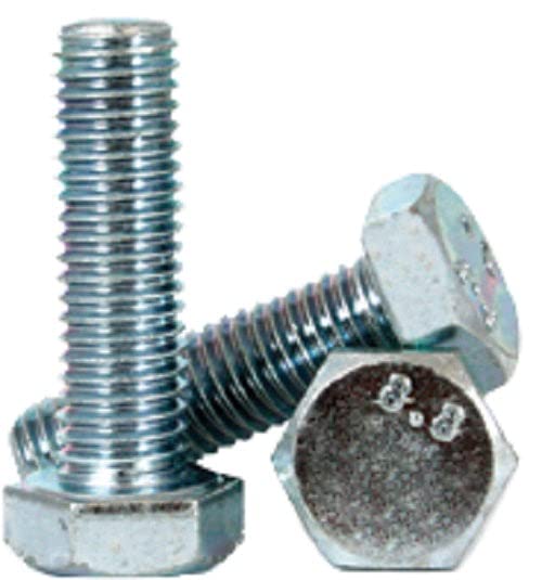 M8X45 Hex Cap Screws | Metric Grade 8.8 | Zinc | Full Thread | DIN93 (Quantity: 400)