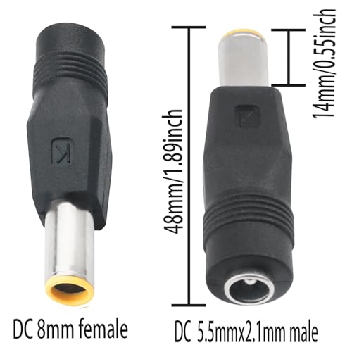 Adaptadores de enchufe de energía DC 4 piezas negro miniatura 3