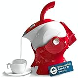 Uccello Electric Safety Kettle | Red Tipper Base Included | Effortless Pour Every Time | Daily Living Drinking Aid For Disabled and Seniors | 1.5 Liters | Red and White