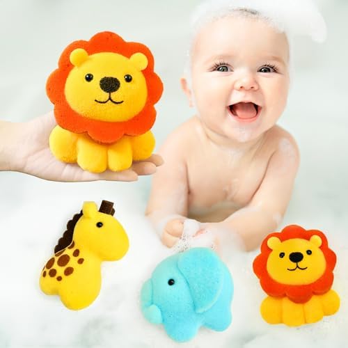 Spongentle Baby Bath Sponge Gift Set Animal Kingdom
