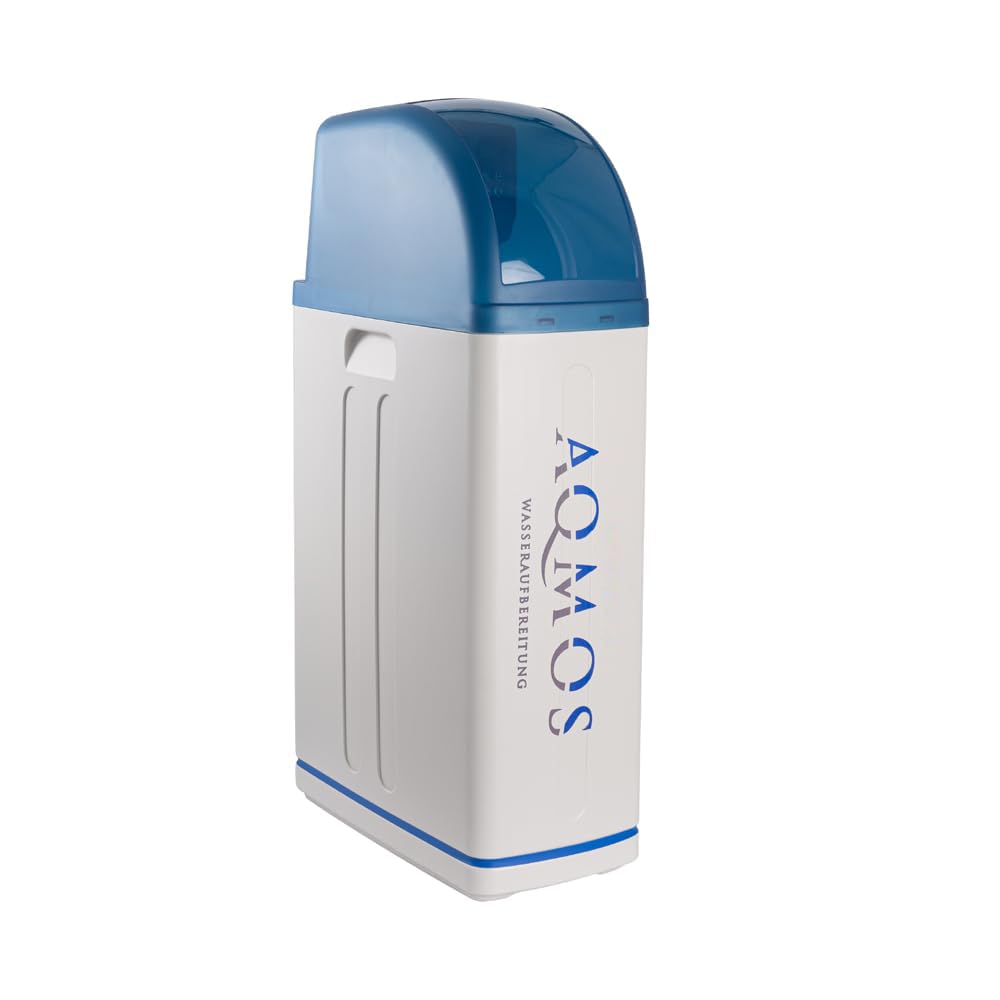 Aqmos R2D2-48 - Descalcificador de agua con juego de conexión de 2,5 cm (1"), descalcificador de agua para hogares de hasta 5 personas, sistema antical para agua blanda