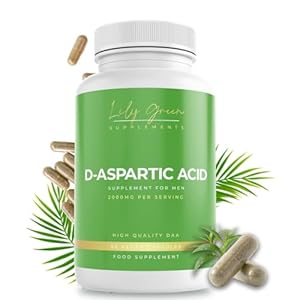 Lily Green D Aspartic Acid Testosterone Supplements for Men | 2000mg Per Serving High Strength Amino Acid Supplements | No Artificial Fillers, Pure DAA | 90 Vegan Capsules | Made in UK