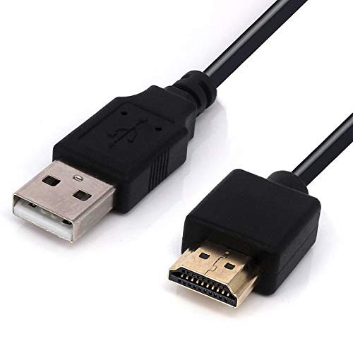 POFET USB naar HDMI-kabel van 0,5 m, USB 2.0-stekker naar HDMI-stekker, oplaadkabel, splitter, adapter - Image 3