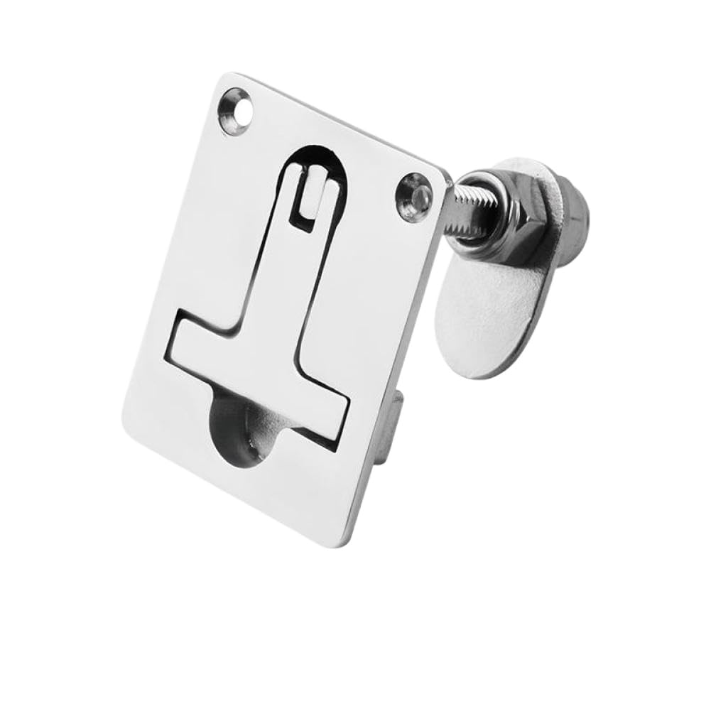 Aazxggevz Onecolor Marine Accessories 316 Stainless Steel Boat Hatch Deck Latch Turning Lock Lift Handle Flush Mount Cam Latch Flush Pull Hatch