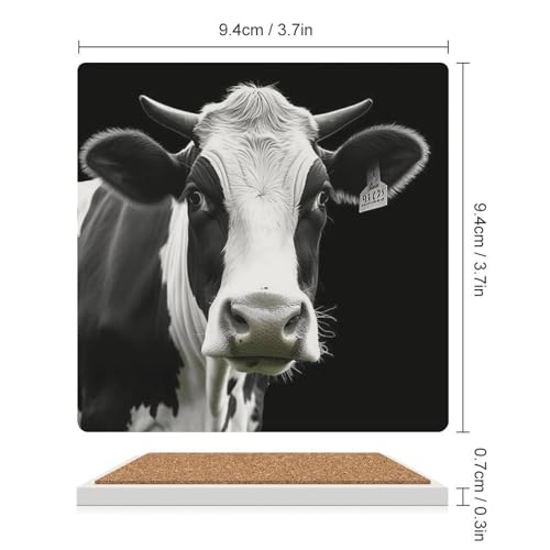 Dessous de verre motif vache drôle pour une décoration de table unique
