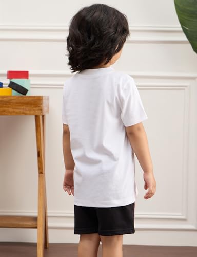 Image of Amazon Brand - Symbol Boys 100% Cotton Graphic Printed Half Sleeves T-Shirt | Age 2-6 Years