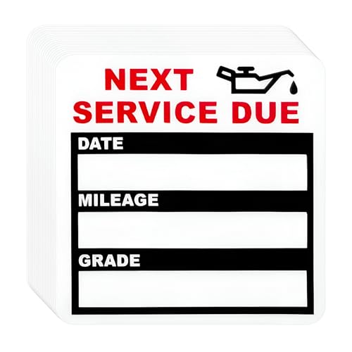 MUQIDA 120 PCS Oil Change Stickers, 2x2 Inches Next Service