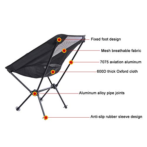 Chaise de pêche pliable compacte et ultra-légère portative - 7