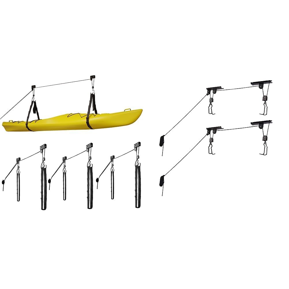 Buy Kayak Storage Hoist Overhead Pulley System with 125lb Capacity