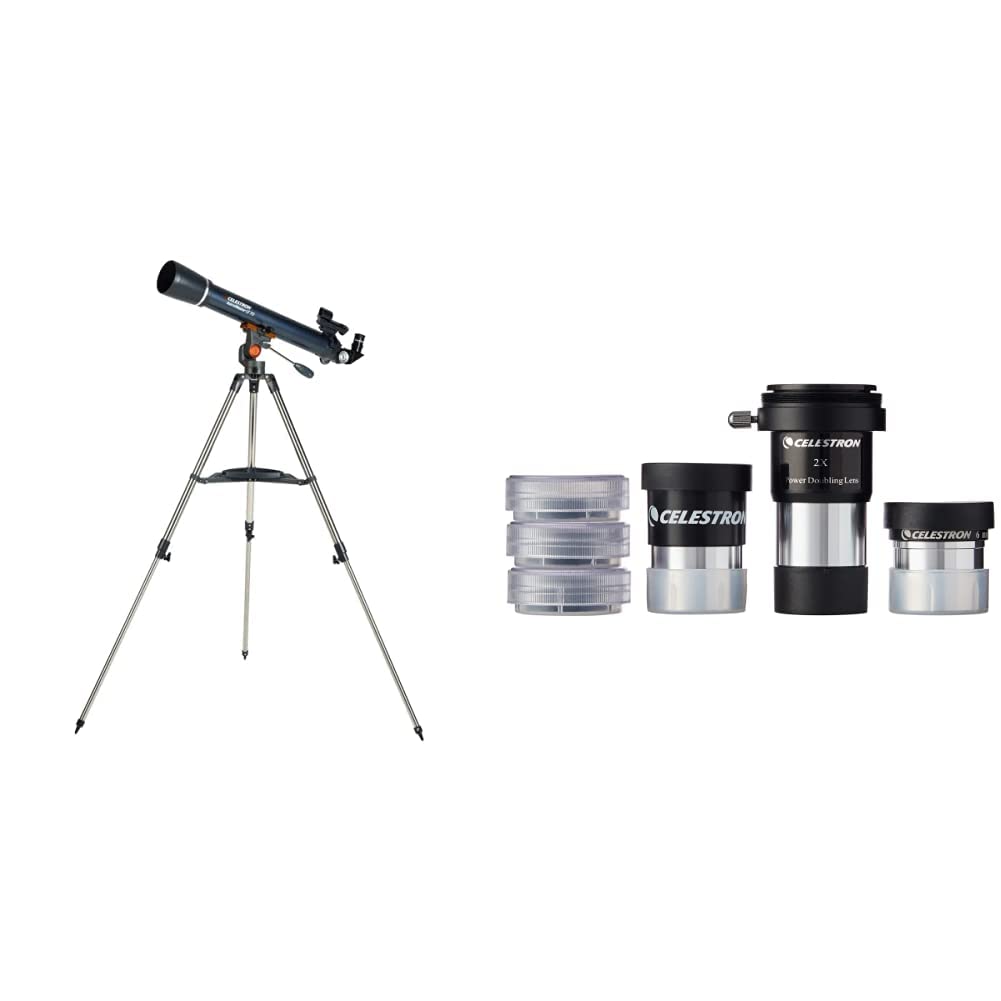 Celestron - AstroMaster LT 70AZ Refractor Telescope - Easy-to-Use Telescope for Beginners with Full-Height Tripod Included - Bonus Astronomy Software Package & AstroMaster Telescope Accessory Kit
