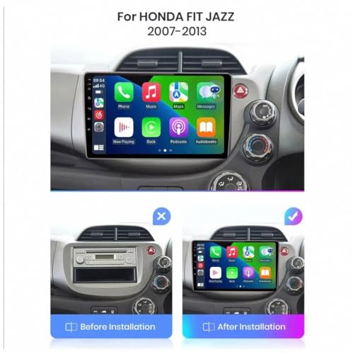 Carplay y Android Auto Inalámbrico en Navegador GPS para Honda Fit Jazz Conexión Bluetooth 2