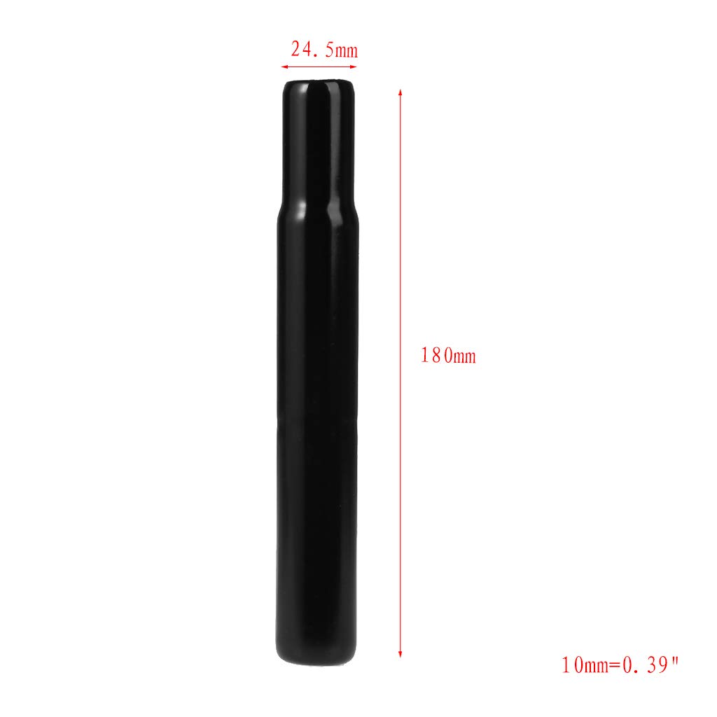 WOWOWO Bicycle Seat Post Steel 25.4mm Tube Children Bike Chair Parts, Black, 1 Pc - Image 4