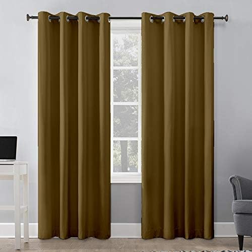 Edenwald 95% Room Darkening Door 7 Feet Curtain, Thermal Insulated Blackout Heavy Polyester Panel, Noise Reduce, Only Single Piece - (Taupe - 84 Inches)