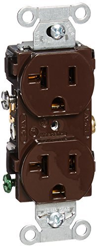 Hubbell CR20 Duplex Receptacle, Common Ground, 20 amp, 125V, 5-20 R, Brown (Pack of 10) by Hubbell